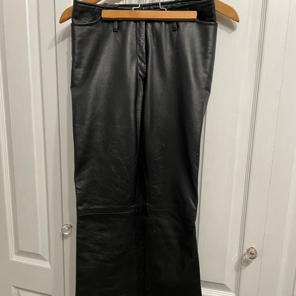3/4 black leather pants from Laurence Roy - Picture 2 of 3